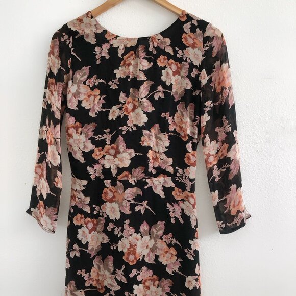 FOR LOVE & LEMONS Autumn Maxi Dress Midnight Floral Size Small - Picture 6 of 13